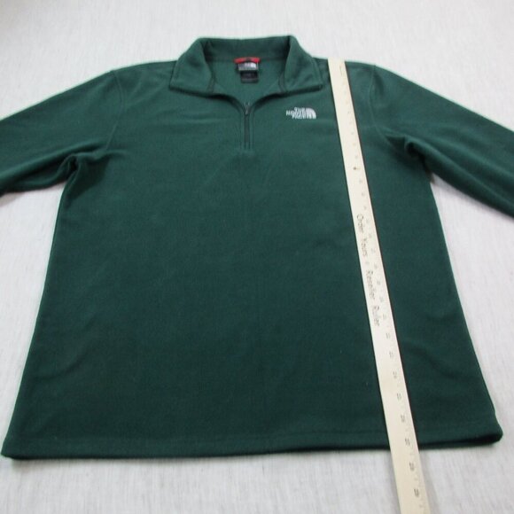 The North Face Glacier 1/4 Zip Pullover Mens M Green Fleece Lined Lightweight - Picture 6 of 10